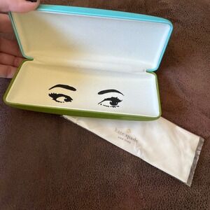 Kate Spade Glasses Case with Lens Cloth Light Blue/Green
